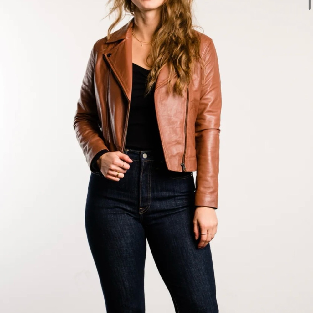 Able Women's Maha Brown Leather Jacket